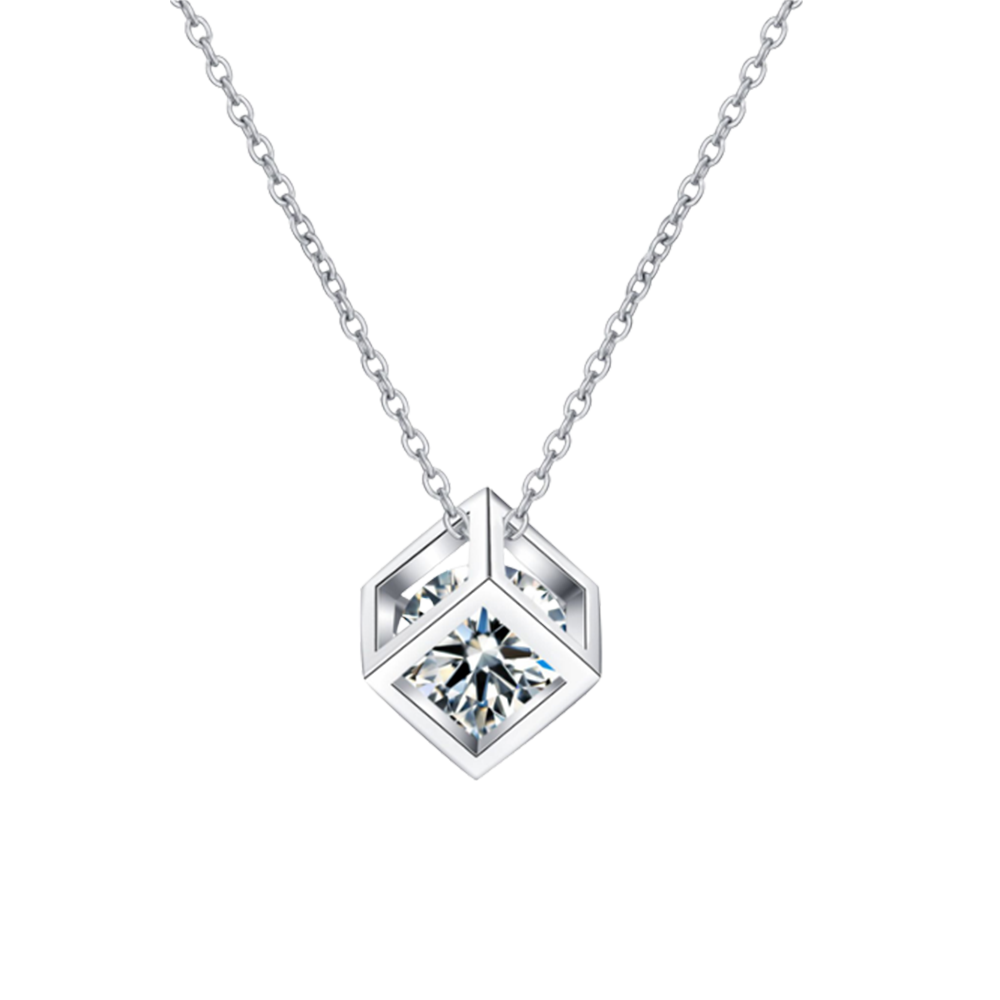 Cube Diamond Necklace