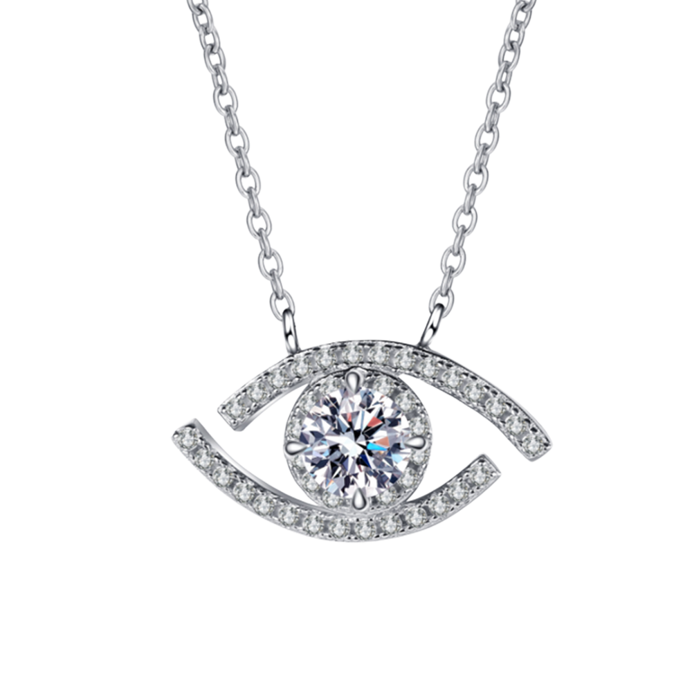 Moissanite Eye Necklace