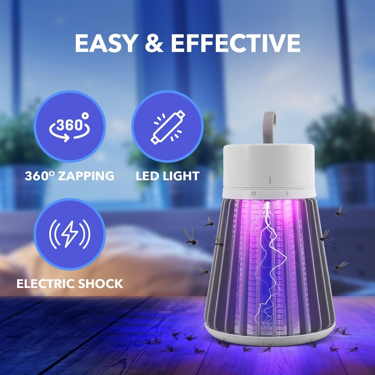 Chemical-Free, Noiseless Bug Zapper