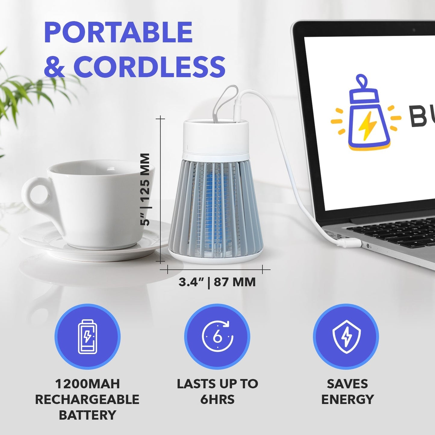 Chemical-Free, Noiseless Bug Zapper