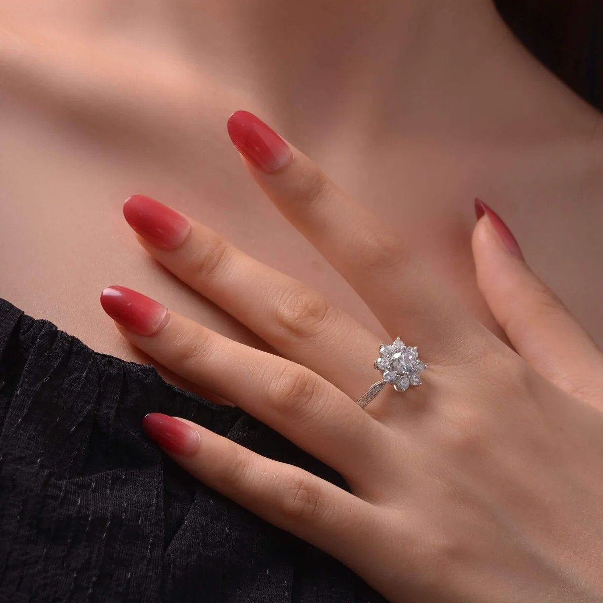 Snowflake Moissanite S925 Ring