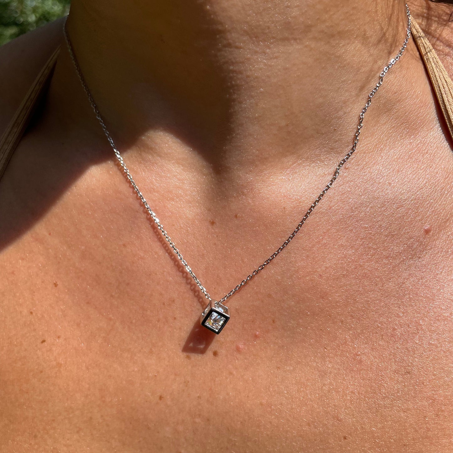 Cube Diamond Necklace