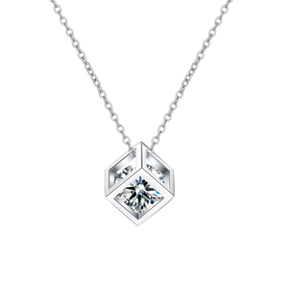 Cube Diamond Necklace