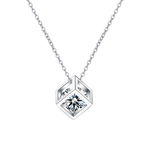 Cube Diamond Necklace