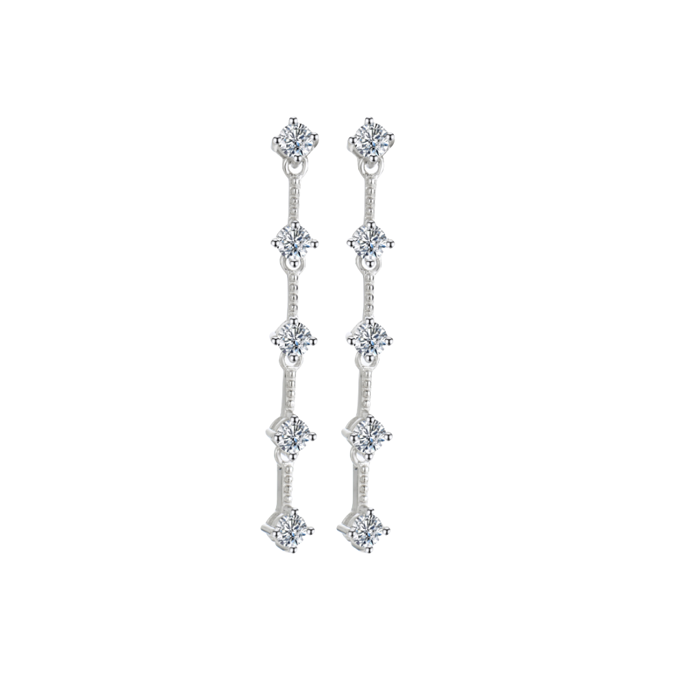 Long Tassel Moissanite S925 Earrings