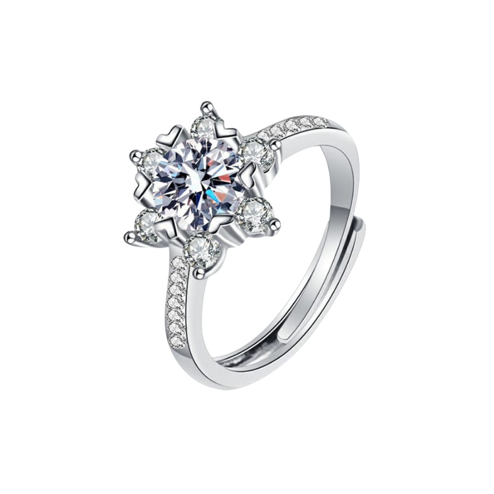 Snowflake Moissanite S925 Ring