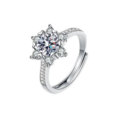 Snowflake Moissanite S925 Ring