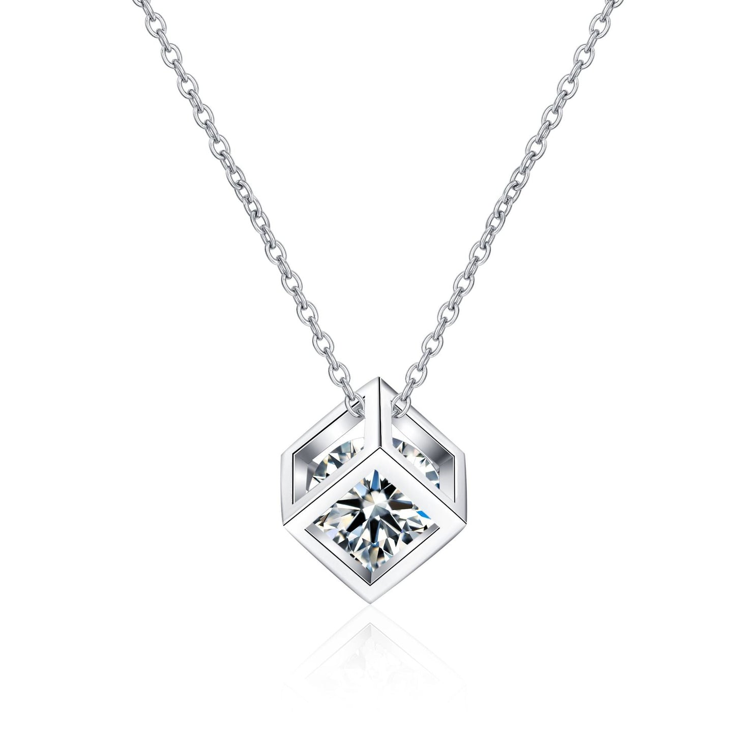 Cube Diamond Necklace