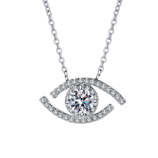 Moissanite Eye Necklace