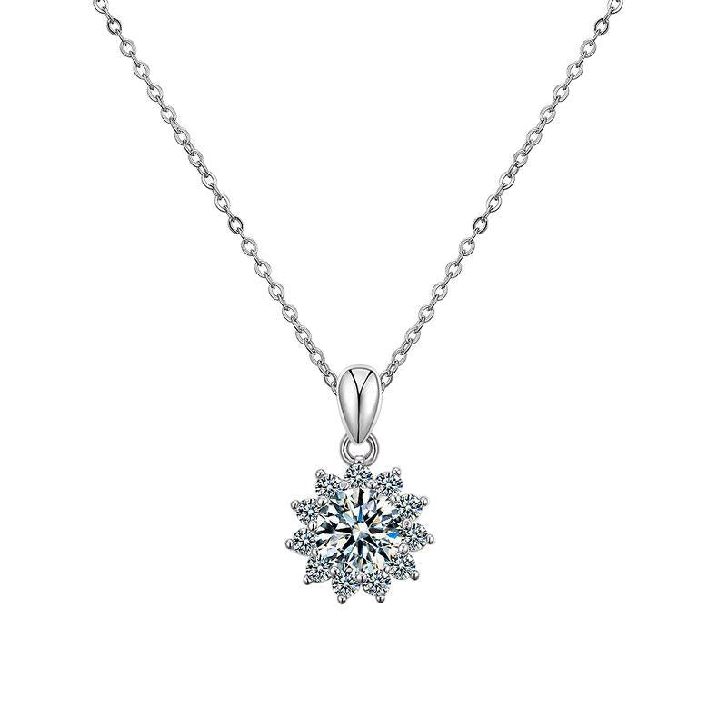 Moissanite Sunflower Necklace