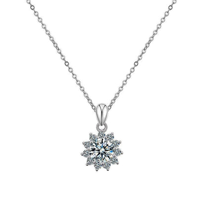 Moissanite Sunflower Necklace