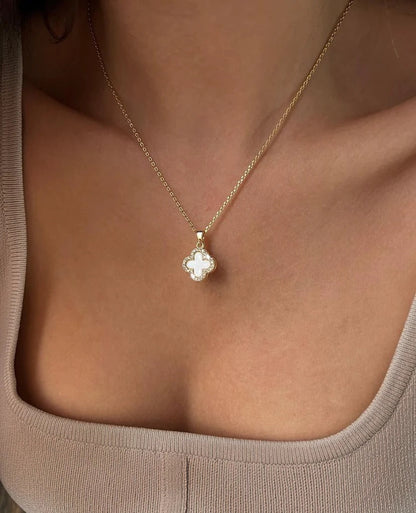 Double sided clover necklace