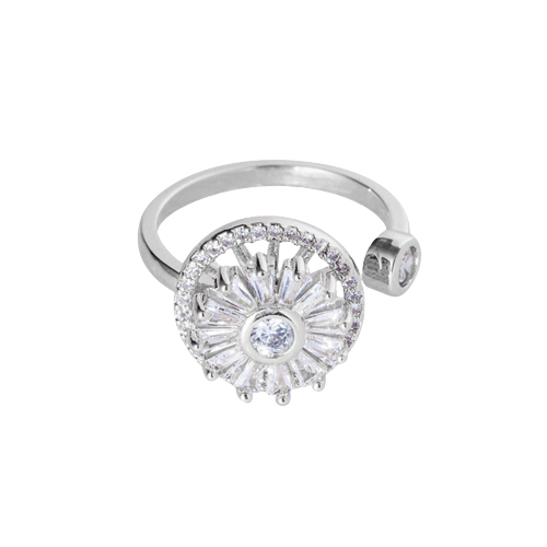 Crystal Anxiety Relief Spinning Ring