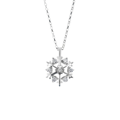 Rotatable Snowflake Necklace