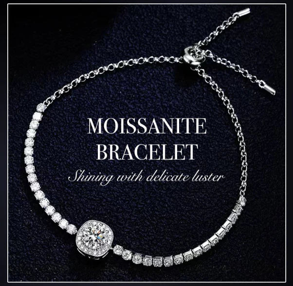 Silver Moissanite Bracelet