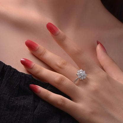 Snowflake Moissanite S925 Ring