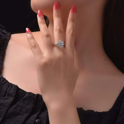 Snowflake Moissanite S925 Ring
