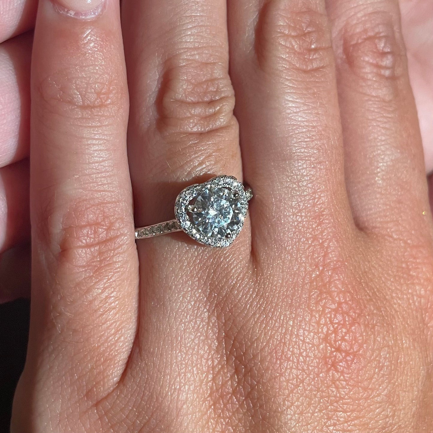 Moissanite Heart Ring