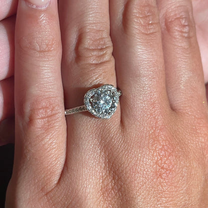 Moissanite Heart Ring