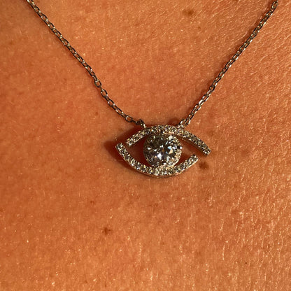 Moissanite Eye Necklace