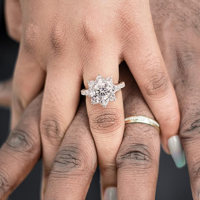 Snowflake Moissanite S925 Ring
